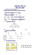 Bộ đề kiểm tra học kì I Toán lớp 1